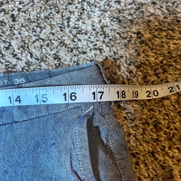 J.Crew Stretch‎ Shorts Chino Casual Walking Blue Gray Mens Size 36 - Picture 4 of 6